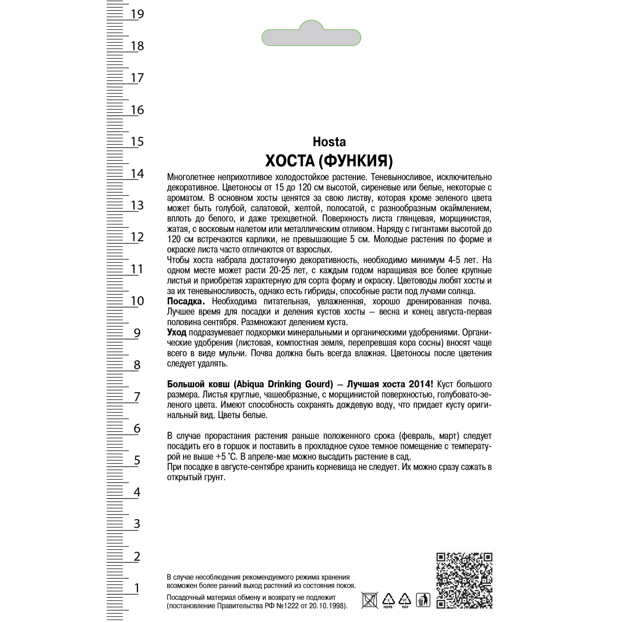 82118735 Хоста гибридная «Абиква Дринкин Гурд», 1 шт Santreyd  - Вид №1