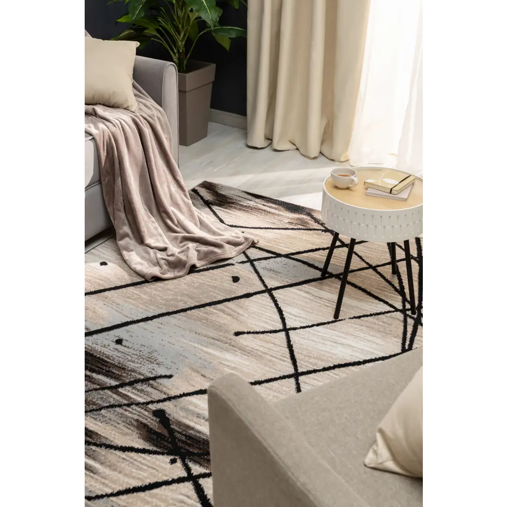 Ковер полипропилен Скай L018 150х190 см цвет бежевый MERINOS STLM-2066894 - Вид №5