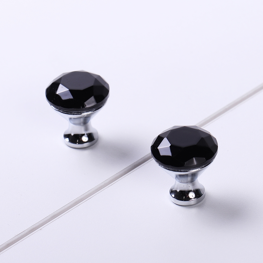 Мебельная ручка  Кноб, 25×25×27 мм, хром, черный LJPS0163 Public Steel Россия  - Вид №4