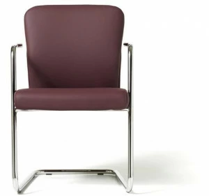 Diemme Кожаное консольное офисное кресло с подлокотниками Halfpipe