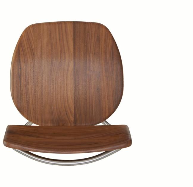 BassamFellows Штабелируемый стул из нержавеющей стали и дерева Pipe Cb-58 - Вид №5