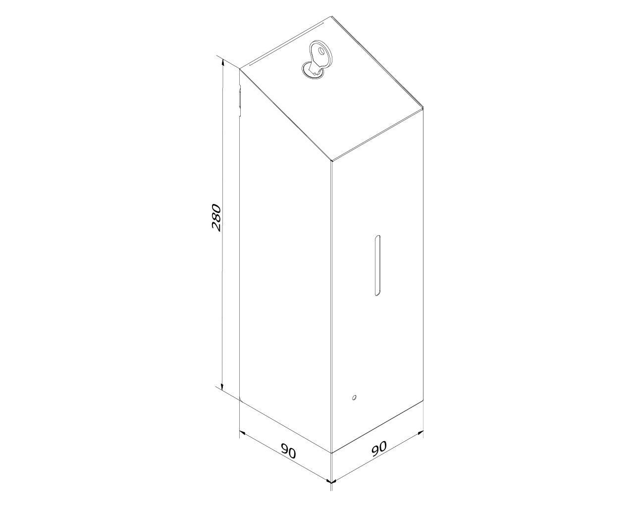 DSM220 Бесконтактный автоматический дозатор пенного мыла STELLA AUTOMATIC SLIM для одноразовых стержней 800 мл, матовая сталь Merida  - Вид №1