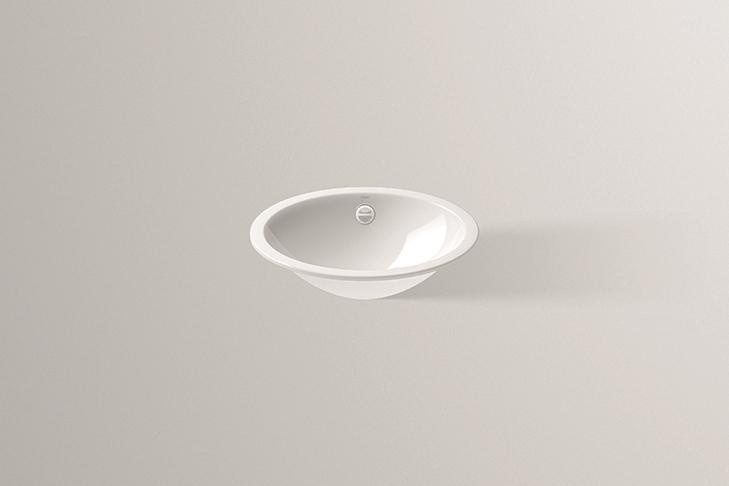 2100000401 Встраиваемая раковина, eb.o425, белая, противомикробное Alape серия O 