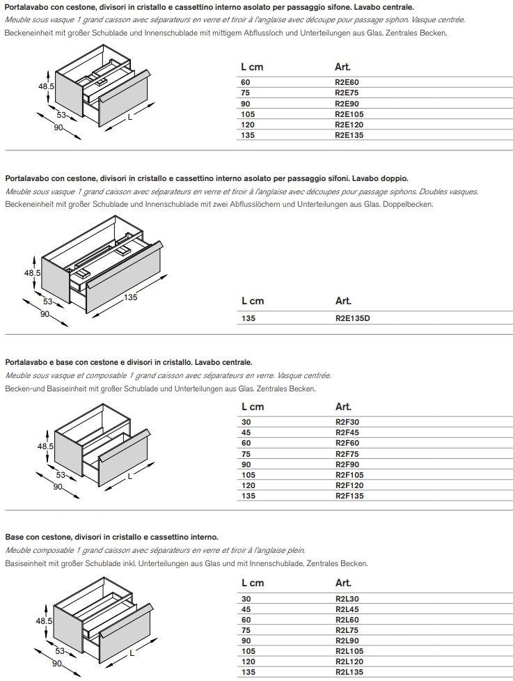 ARTELINEA Настенная тумба под умывальник с ящиками  Al 577  - Вид №5
