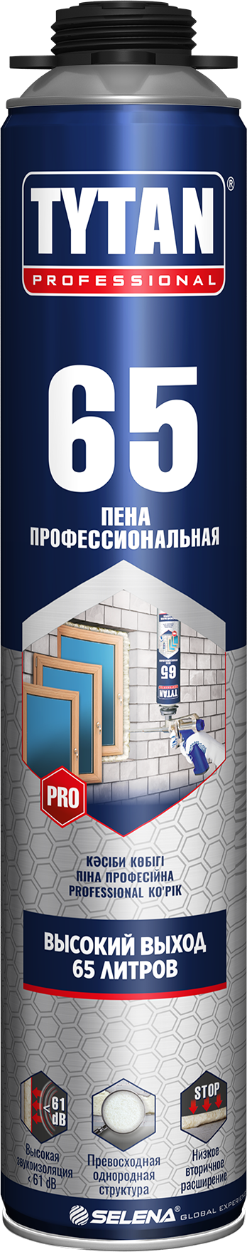 82035226 Пена монтажная 65 профессиональная летняя 750 мл STLM-0018007 TYTAN