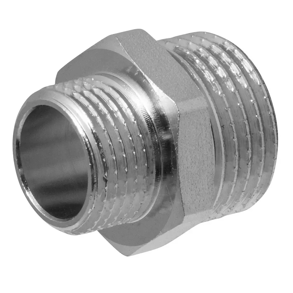 Ниппель MPF 1/2"×3/8" для гибкой подводки с никелированным покрытием 89416004 STLM-1567005 - Вид №2