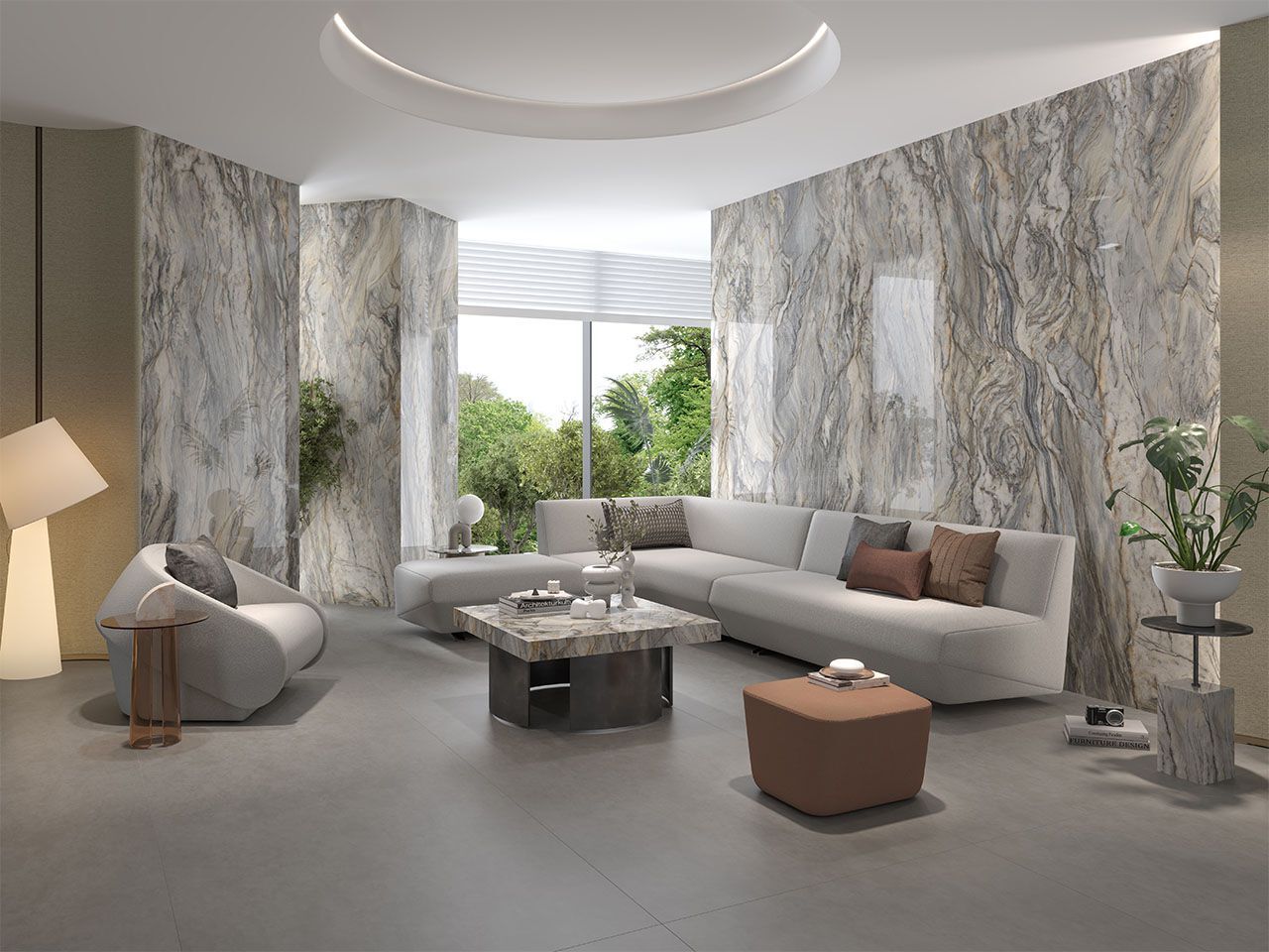 Пол / керамогранит с мраморным эффектом Kaleseramik плиты ARCH-00089288 - Вид №3