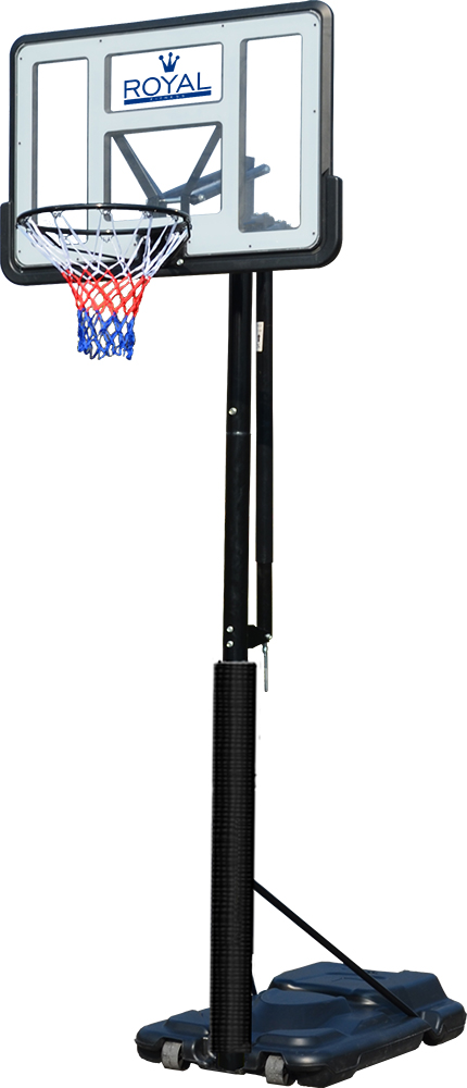 Мобильная баскетбольная стойка royal fitness 44”, поликарбонат Royal Fitness sun-id-2068272
