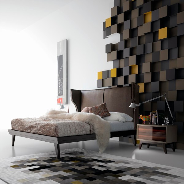 003696 Кровать Absolute с основанием Sixty-Nine 173 x 136 см La Ebanisteria Nite-Nite 