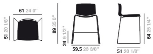 arper Барный стул Catifa 46 sun-id-1366419 - Вид №4