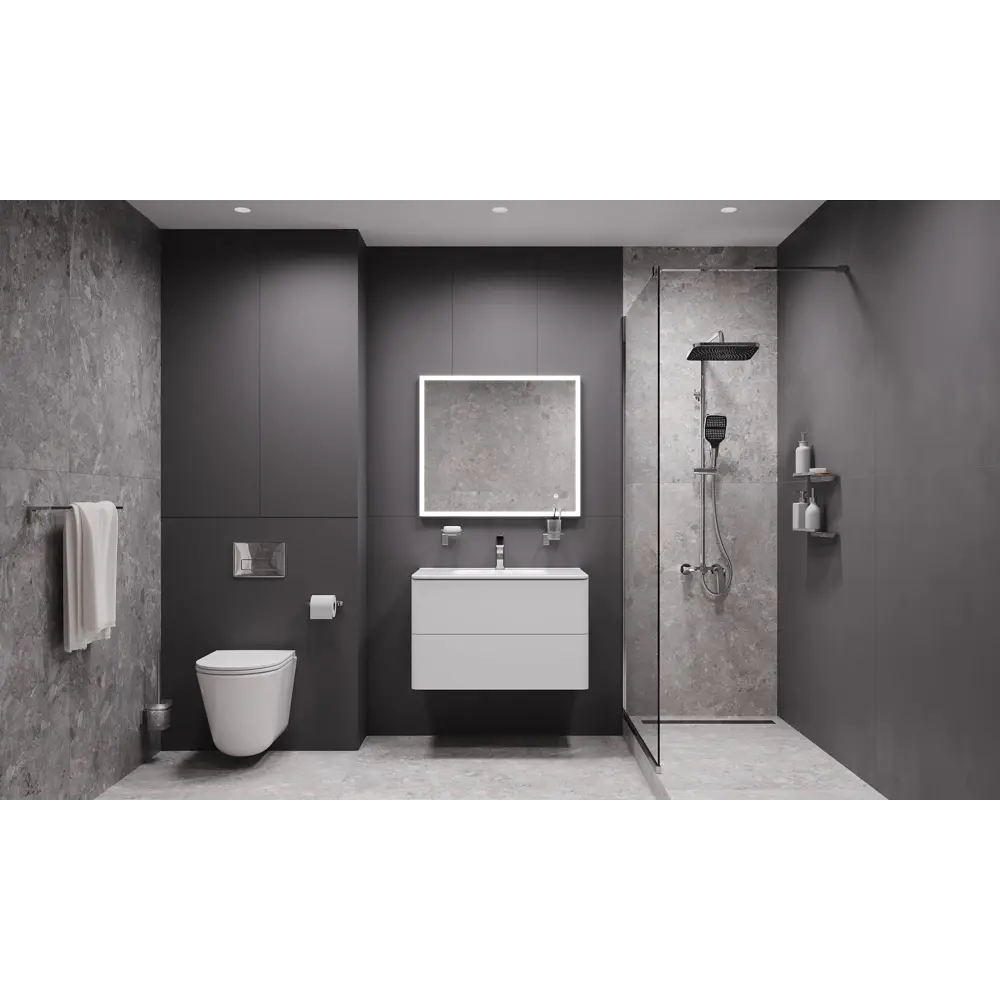 Комплект фасадов для тумбы Iddis Lahta 60 см LAH60W0i89 МДФ цвет белый STLM-2093920 - Вид №8