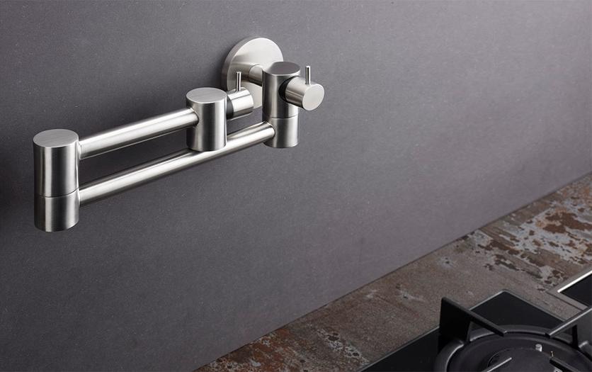 MINA Профессиональный настенный смеситель для кухни из нержавеющей стали Pot filler 9600 - Вид №2