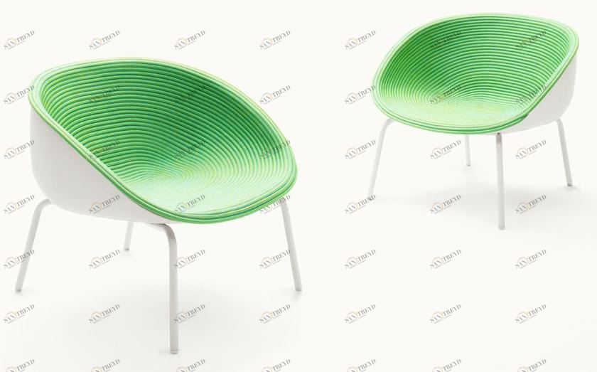 Paola Lenti Штабелируемое садовое кресло из веревки Amable B129de