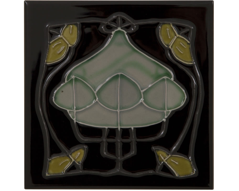 LGC090 Набор из 10 синих цветов на синей плитке Сarronheating 