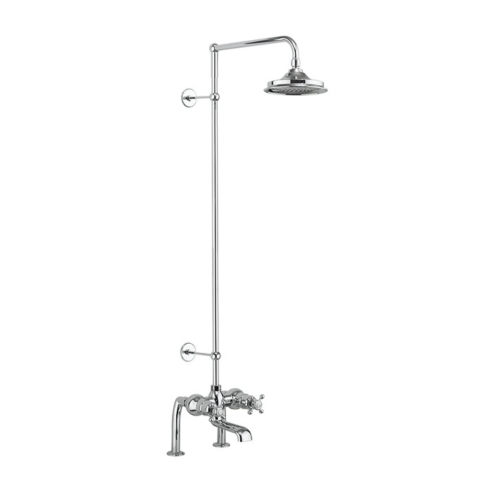 Душевая стойка c внешним термостатом, набортный BT2DS c душевой насадкой 12'' Tay Burlington T2DS, V60/ARCV60 CHR, V22/ARCV22 CHR  - Вид №1