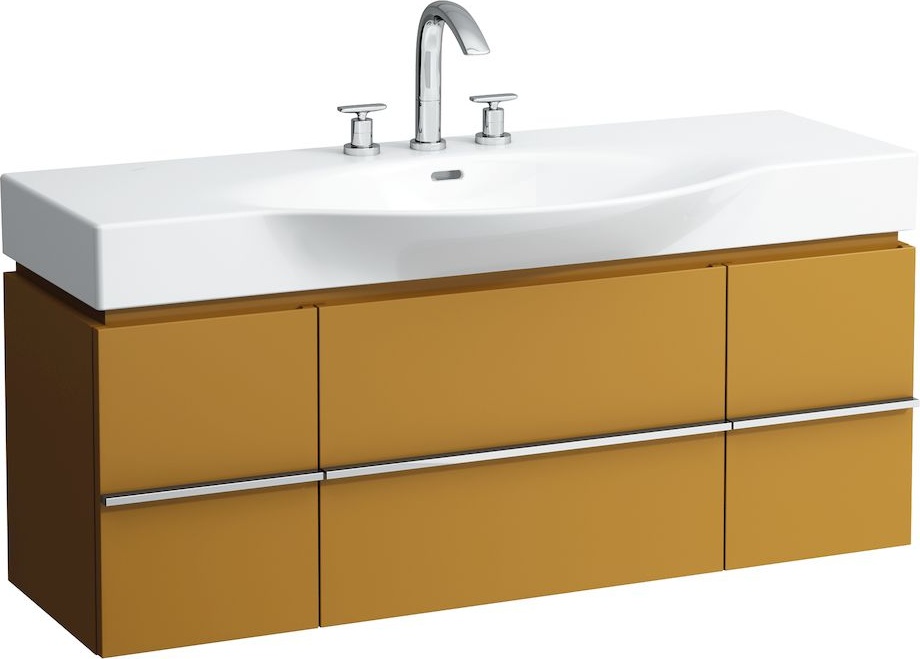 H4013020754751 Шкафчик под раковину, для раковин 811704, 812704, 2 выдвижных ящика с 2 дверцами, 2 стеклянные полки LAUFEN PRO - Вид №6