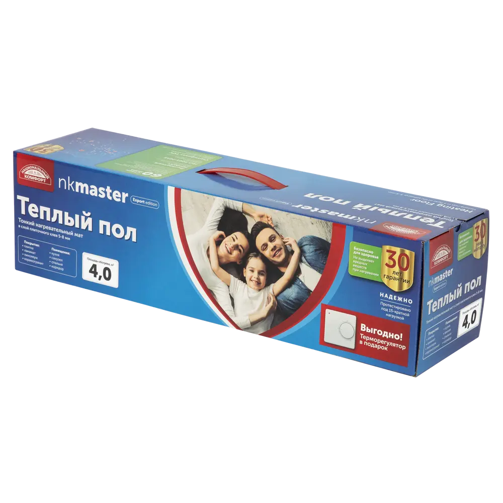 Нагревательный мат для теплого пола Теплолюкс Национальный Комфорт 4 м², 600 Вт STLM-2108814 - Вид №4