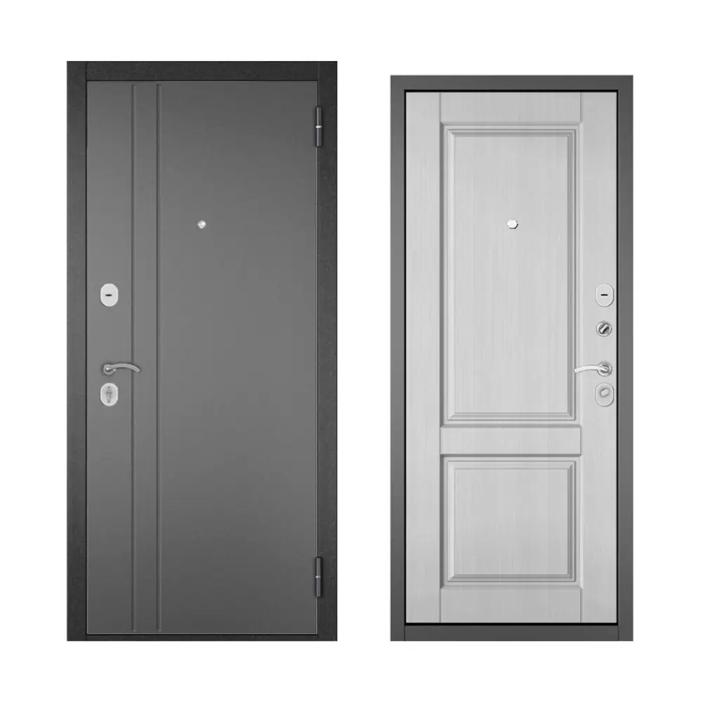 Дверь входная металлическая Home Eco 96x205 см правая ларче белый 86554431 STLM-2171616 Santreyd 