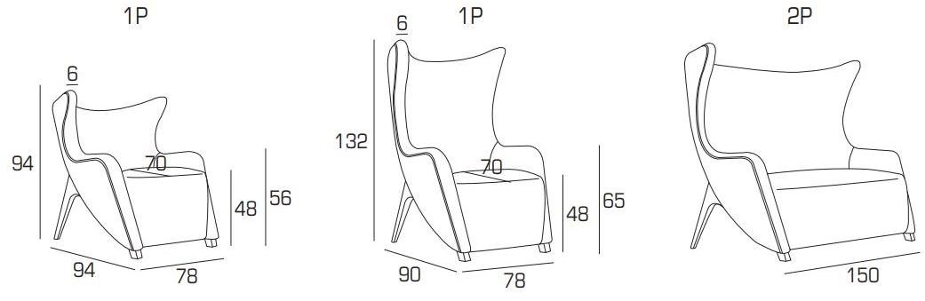 Adrenalina Кресло из ткани с высокой спинкой Gea sun-id-1345977 - Вид №7