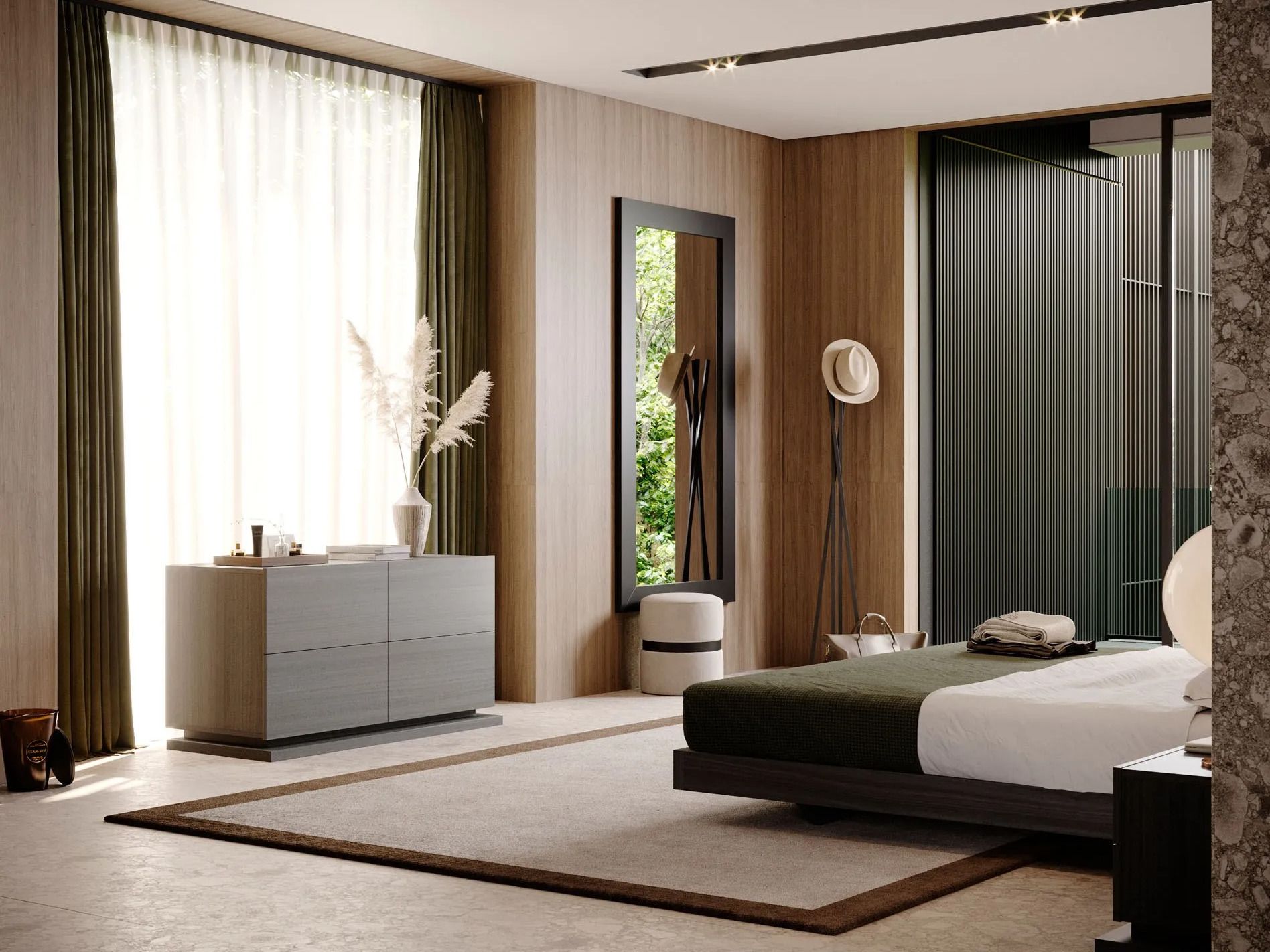 Круглый пуф из ткани Laskasas EDSON ARCH-00084461 - Вид №3