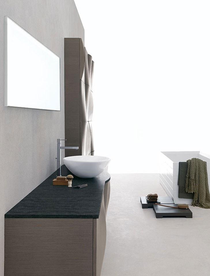 Archeda Подвесная тумба под умывальник из дерева с зеркалом Bombo sun-id-1363941 - Вид №3