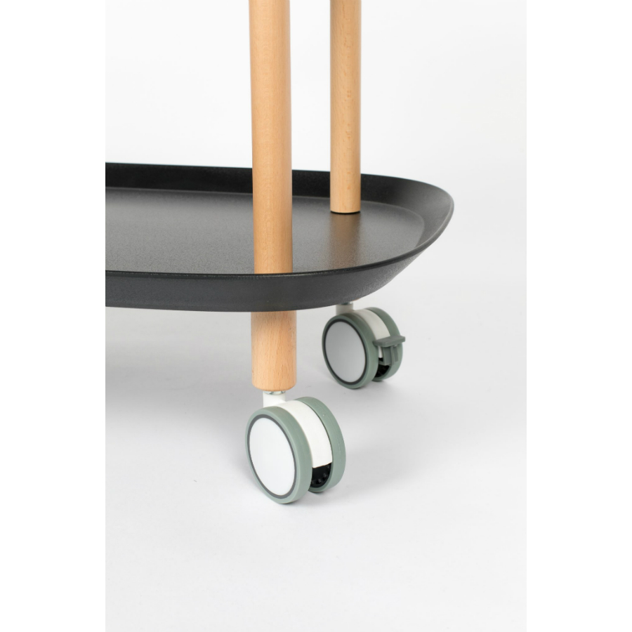 Стол сервировочный на колесиках Cruiser, черный White Label Living 7900017 - Вид №5