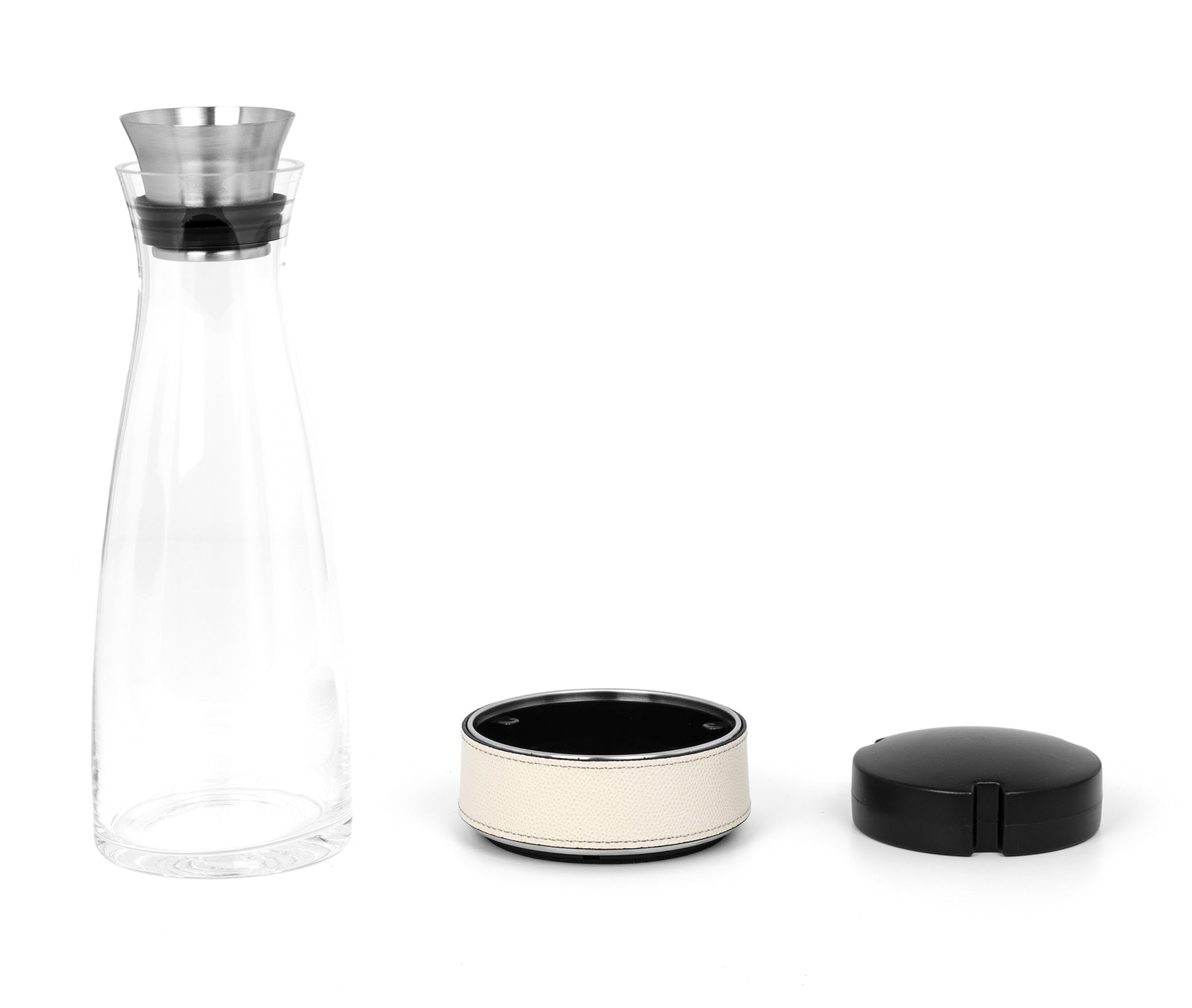 Графин с термоподставкой - 1л - 11,5XВ 33 см / зернистая кожа_черный Pinetti 00.1462.029 - Вид №1