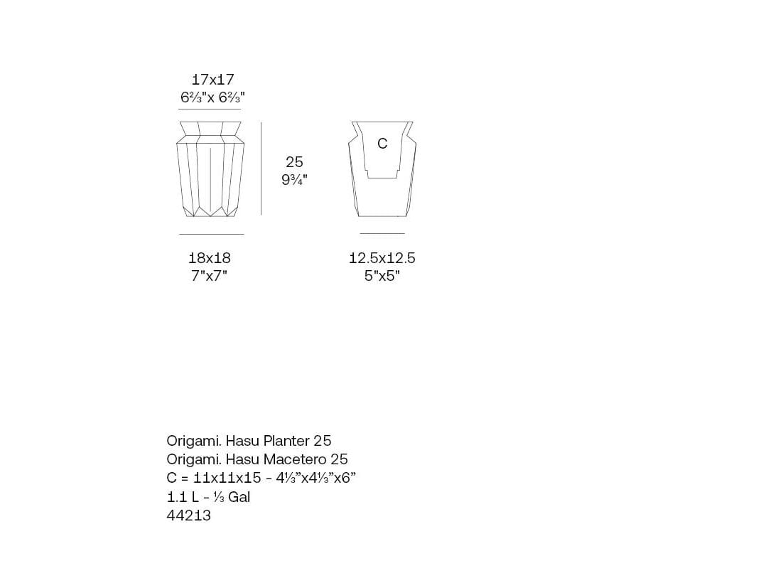 Садовый горшок Vondom оригами ARCH-00013238 - Вид №4