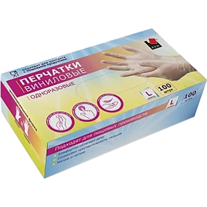 Перчатки одноразовые виниловые, размер L, 100 шт. 82629441 STLM-2204677
