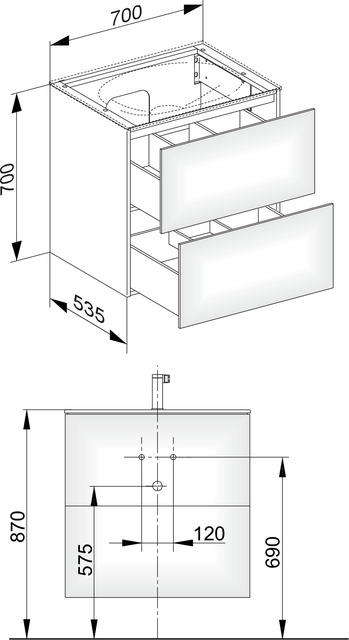 31342390100 Тумба под умывальник KEUCO Edition 11 - Вид №2