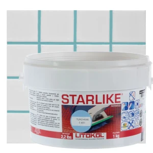 Затирка эпоксидная Litochrom Starlike C.400, 1 кг, цвет бирюзовый