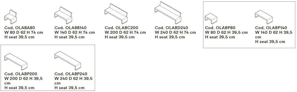 Tacchini Скамейка из ткани Labanca sun-id-1496675 - Вид №2