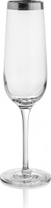 10608223 Eisch Фужер для шампанского 225мл "Грация" (платиновая окантовка) Хрусталь