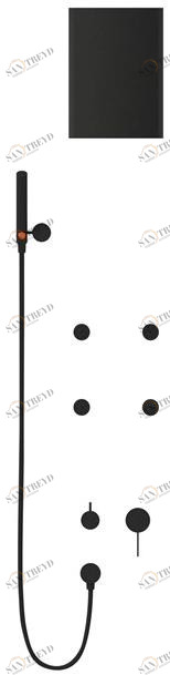 JUSTIME Встроенный душевой набор с лейкой Lucky 7 6777-xg