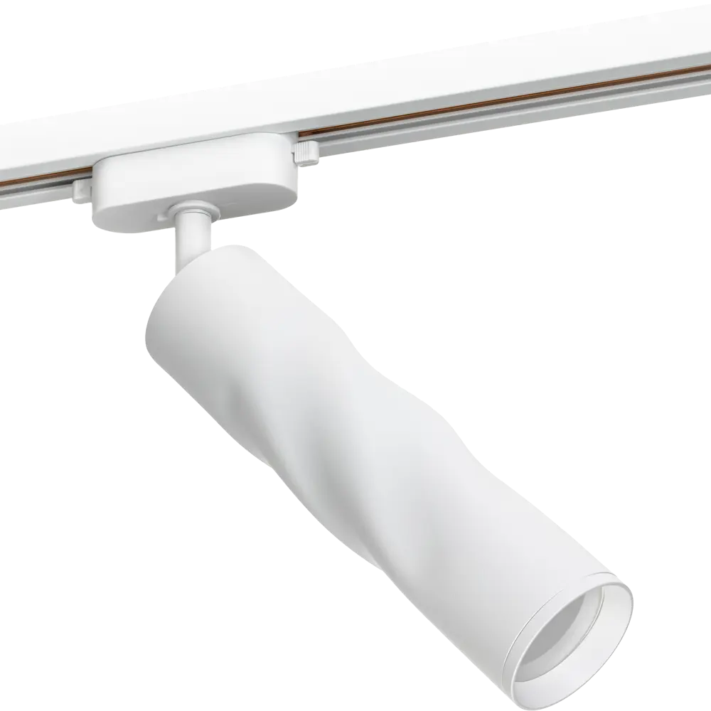 Трековый светильник спот поворотный Ritter Artline витой 200x55мм под лампу GU10 до 2.6м² металл цвет белый 84846923 STLM-2091608  - Вид №4