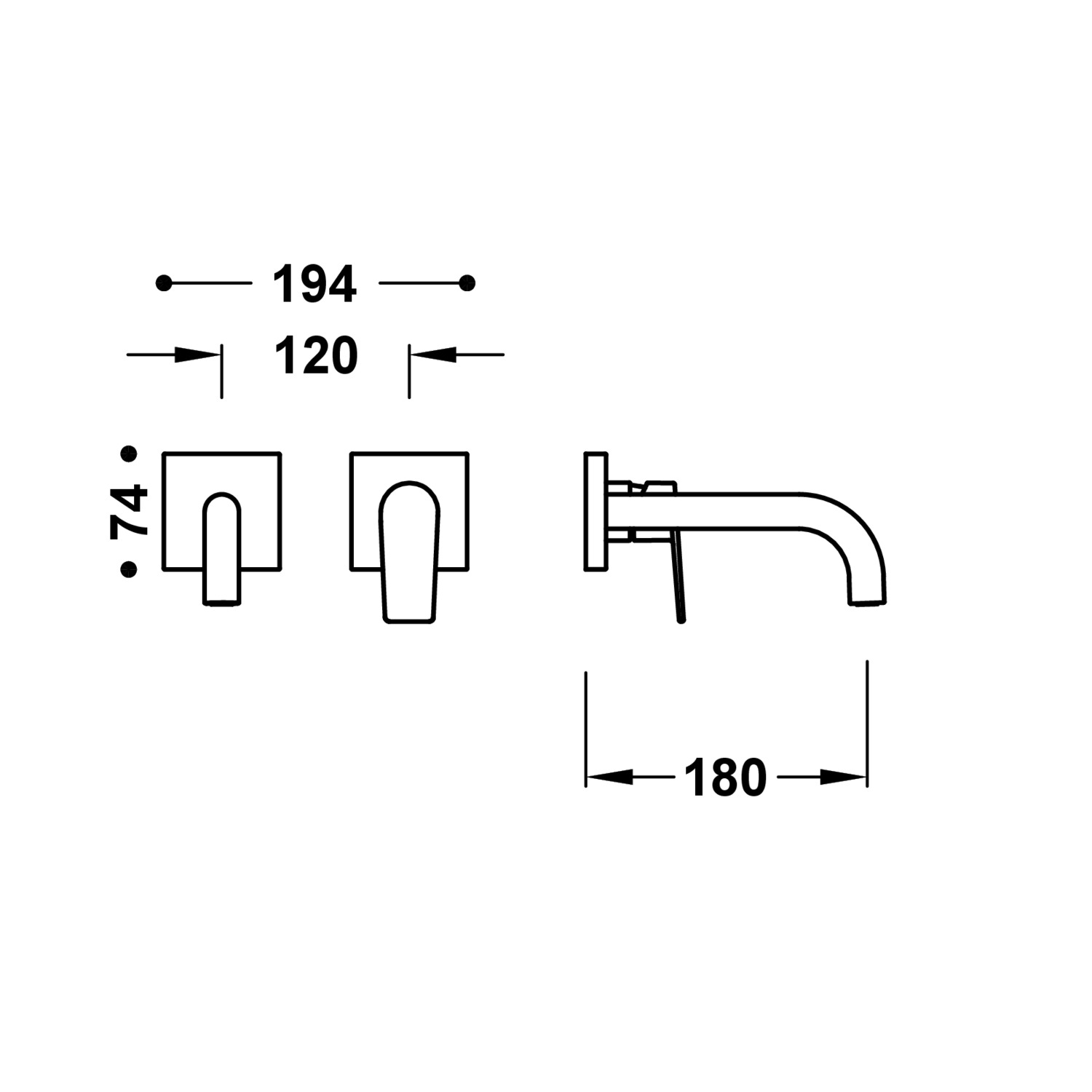 ПРОЕКТ-Видимая часть TRES для корпуса встраиваемой раковины-21130021 TRES Project - Вид №1