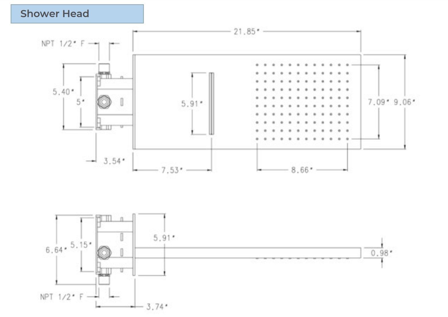 Латунный термостатический набор для душа с душем Fontana Showers FS1072 ARCH-00069246 - Вид №6