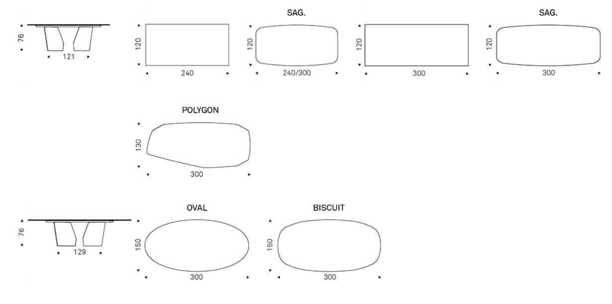 Керамический стол со скульптурным основанием Cattelan italia Senator ARCH-00110053 - Вид №3