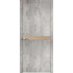 Дверь межкомнатная глухая Дайона 5 70x200 см ПВХ цвет бетон краколет/дуб европейский с замком и петлями 84835903 STLM-2088049