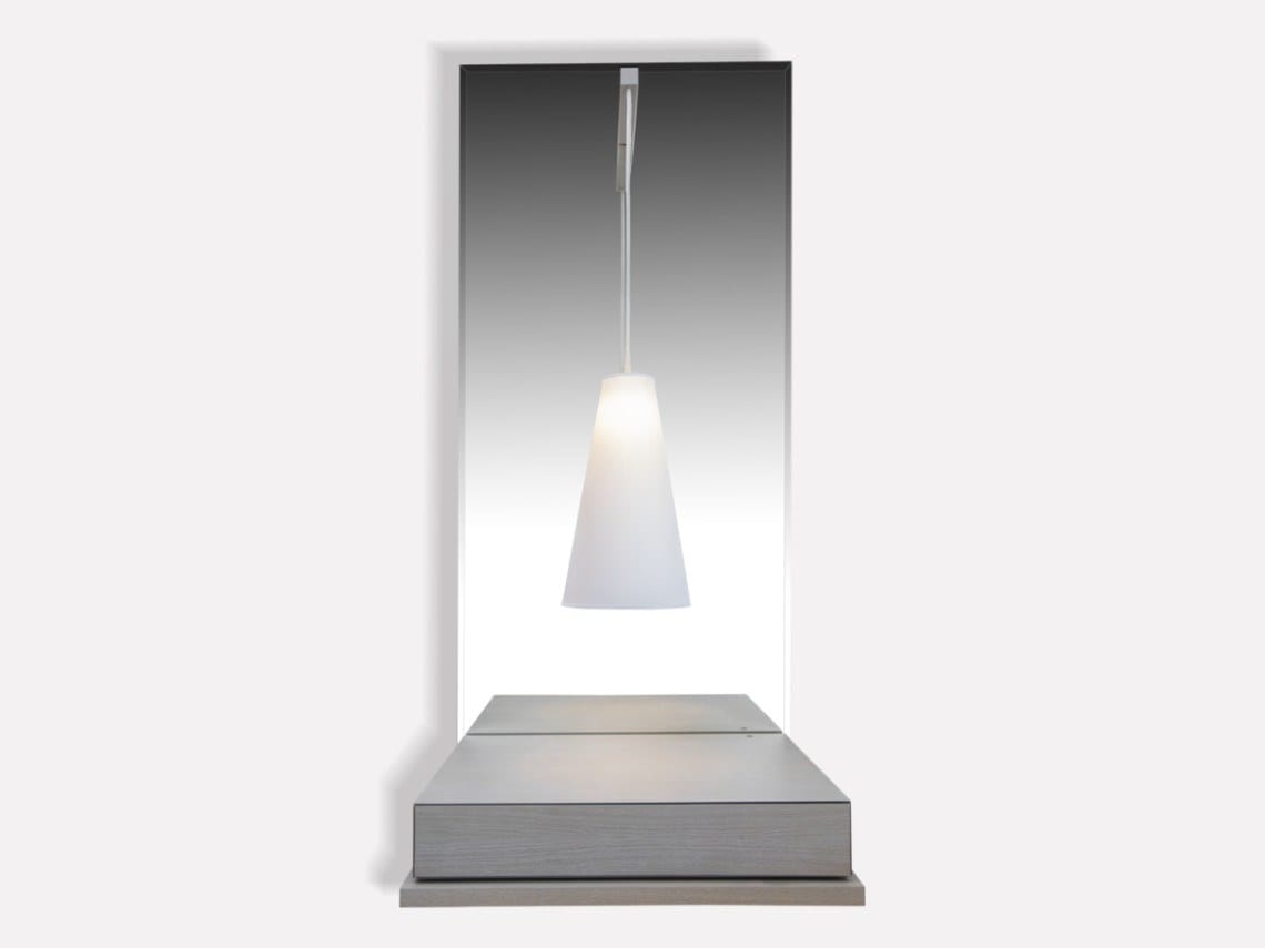 Прямоугольная подвесная тумбочка из дуба с освещением MORADA ARCH-00043231