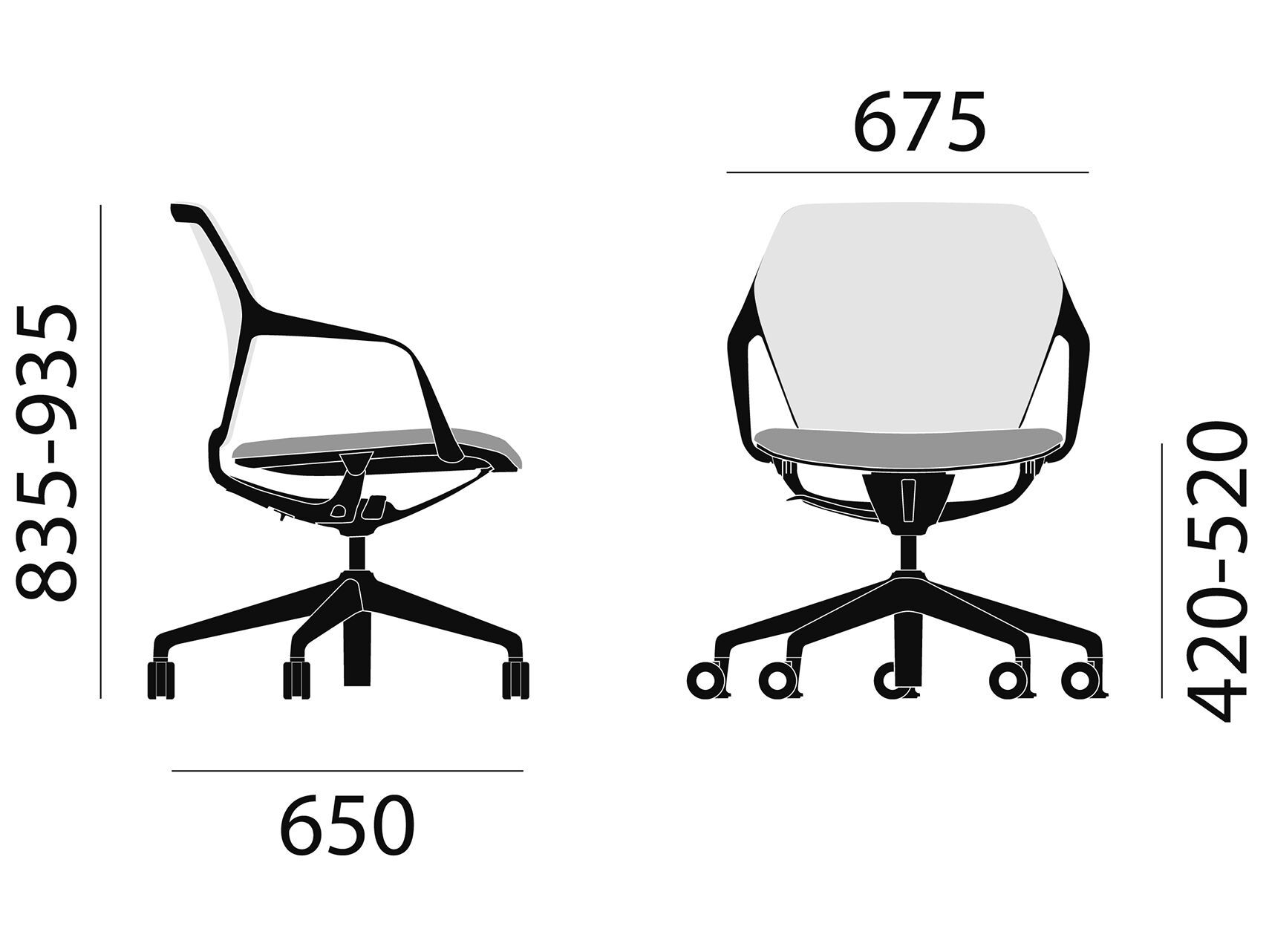 Вращающееся офисное кресло с сетчатой спинкой Brunner ray work ARCH-00078658 - Вид №4