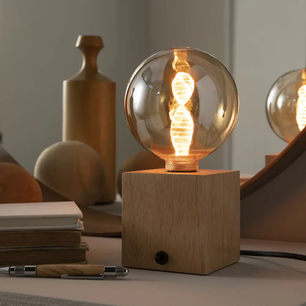 INSPIRE Bokken — деревянная настольная лампа-куб с цоколем Е27 83618145 STLM-0042885 - Вид №9