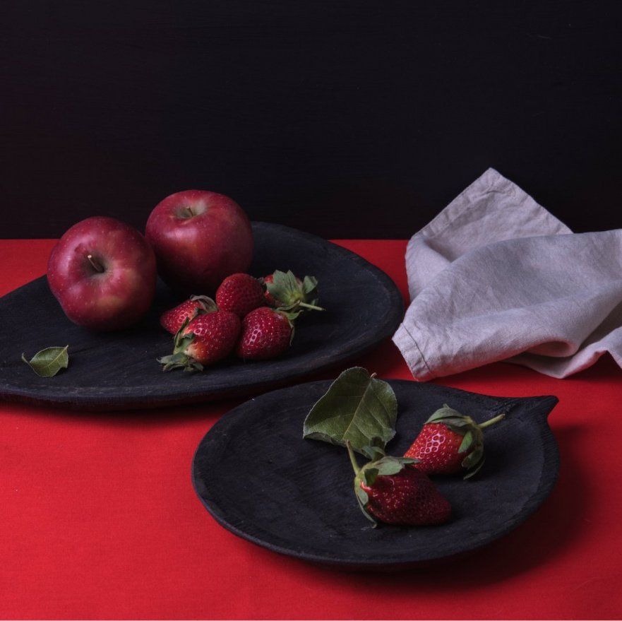 Тарелка "Блюдце осина" Чёрный FUGA ECO WOOD 123573 Чёрный  - Вид №2