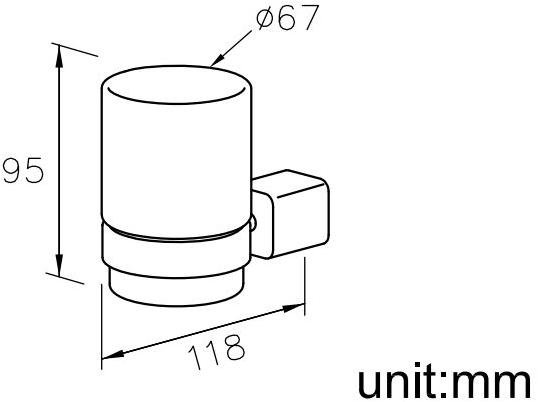 JUSTIME Настенный стеклянный держатель для зубных щеток Mark 6909-31-80cp - Вид №1