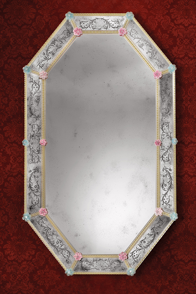 851 ORIGINALMURANOGLASS Венецианское зеркало Gradenigo - муранское стекло OMG  см  - Вид №1