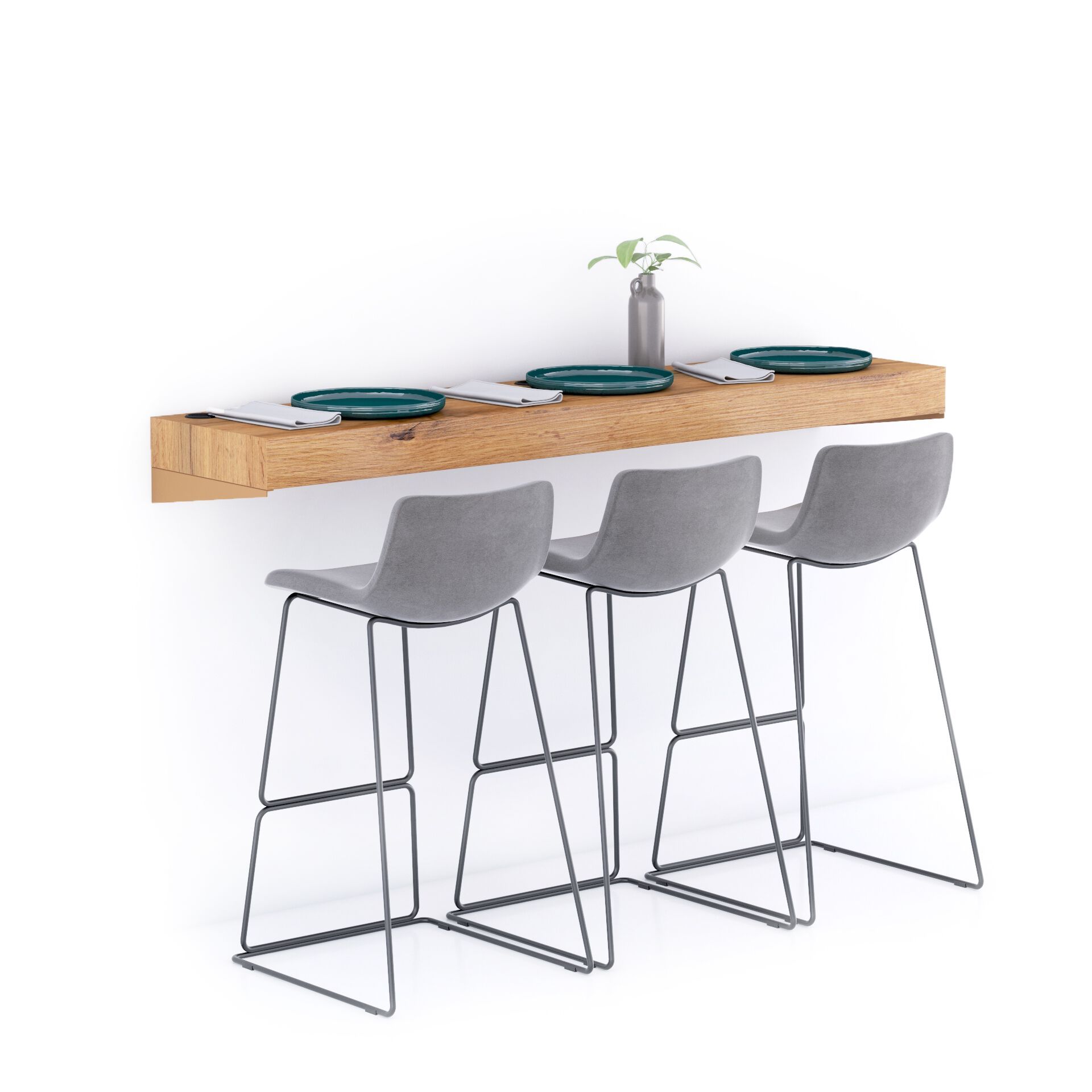 Высокий настенный стол в меламине с беспроводным зарядным устройством Mobili Fiver Evolution ARCH-00043867 - Вид №22