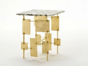 MARIONI Квадратный мраморный журнальный столик для гостиной Raymond 02716a