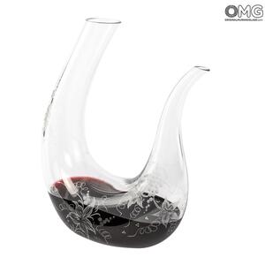 3501 ORIGINALMURANOGLASS Декантер Авола с резным узором - муранское стекло OMG 28 см