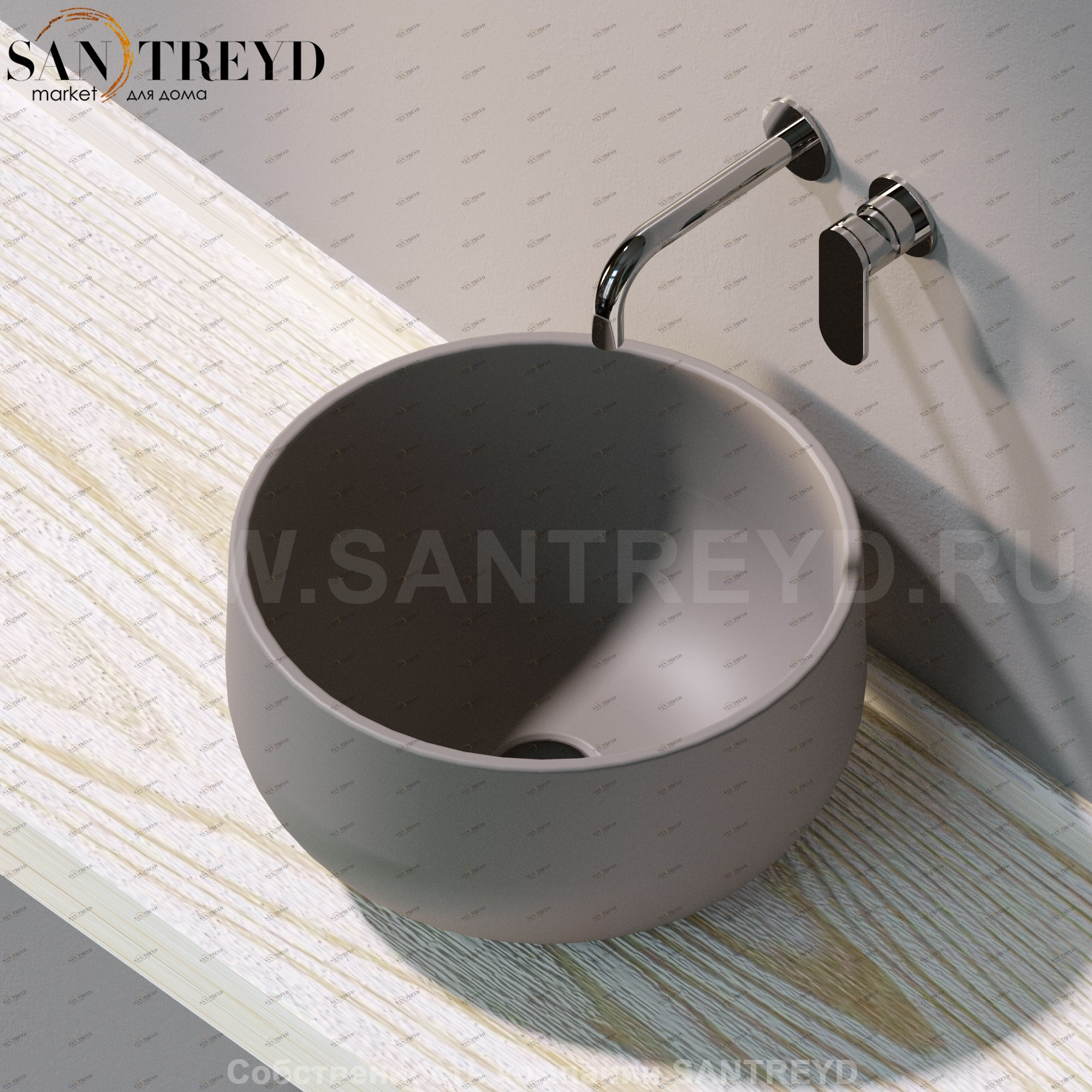 SD42L1019 Накладная раковина на столешницу  круглая Ceramica Flaminia Saltodacqua