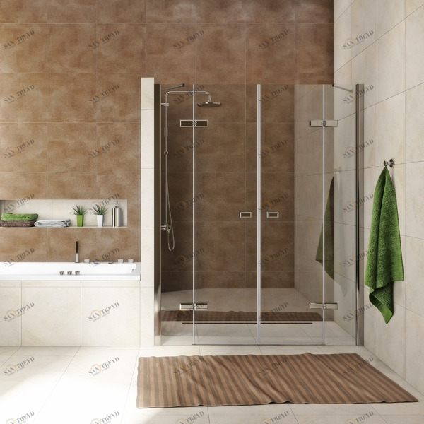 Душевые двери в нишу 140x200 GK-864P стекло прозрачное 6 мм GUTEWETTER TREND DOOR 140X200GK864P